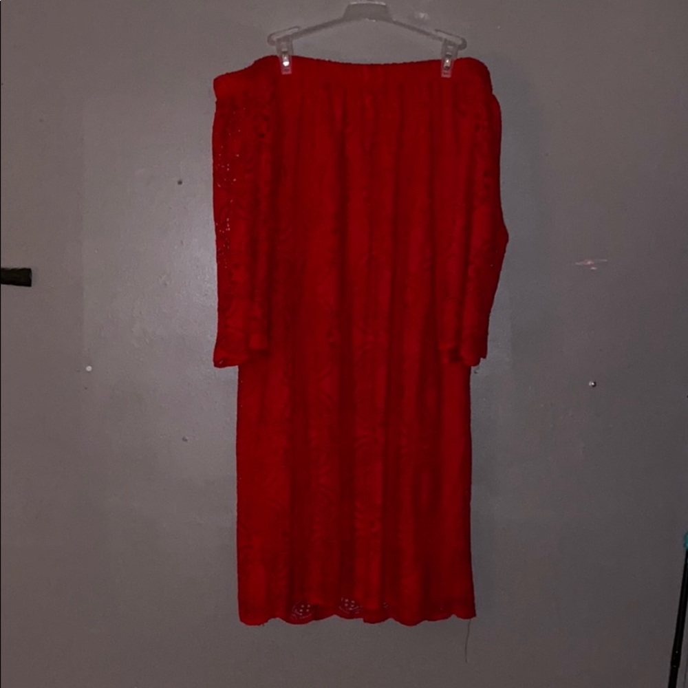 Off the shoulder lace dress